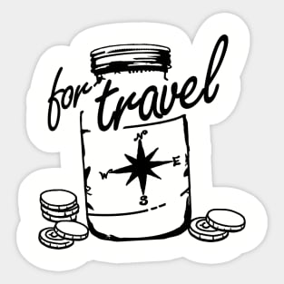 Travel Fund - Save for Travel Jar Sticker